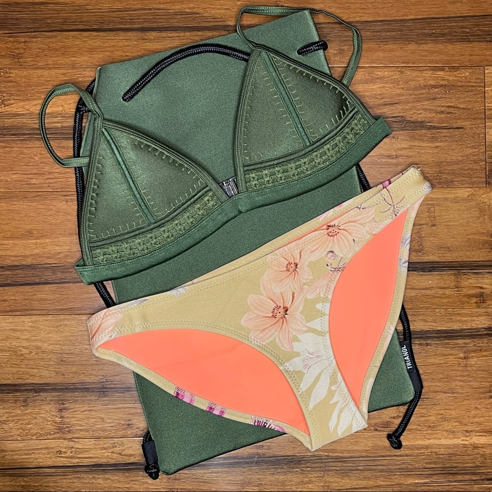 Olive Triangl Bikini set